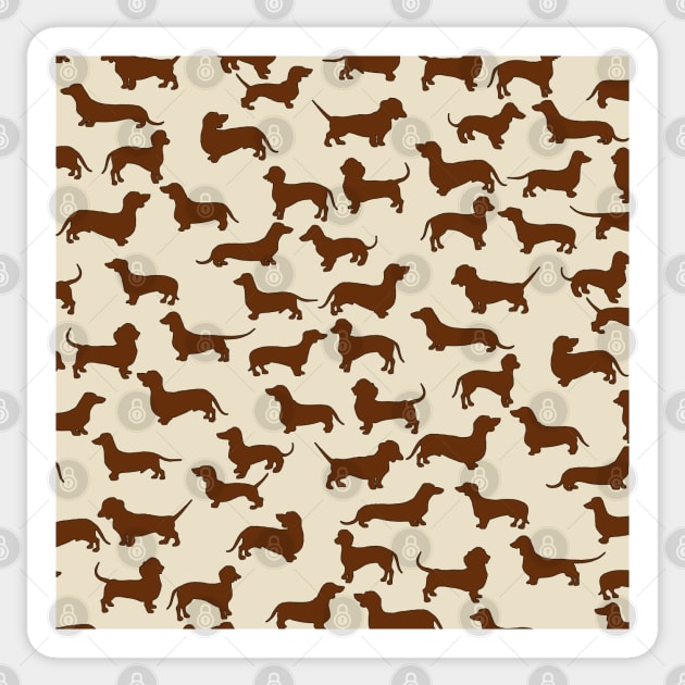 Dachshunds a many Sticker by Zodiart